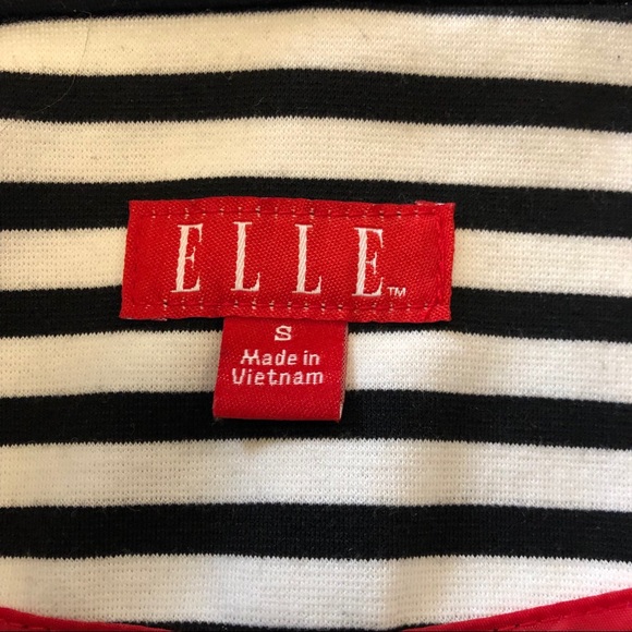 Elle Black & White Striped Peplum Blazer - Picture 5 of 8